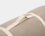 wool floor sleeping mat with cotton caring strap