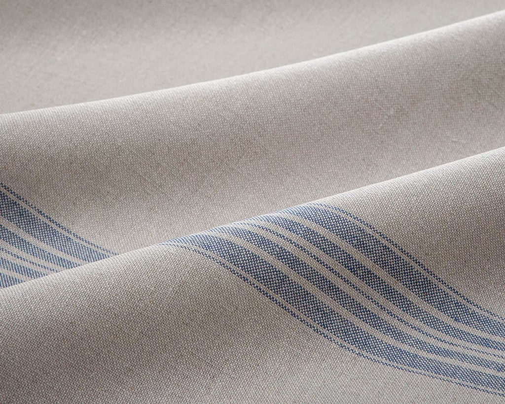 Blue Striped Linen Fabric – Bild 4