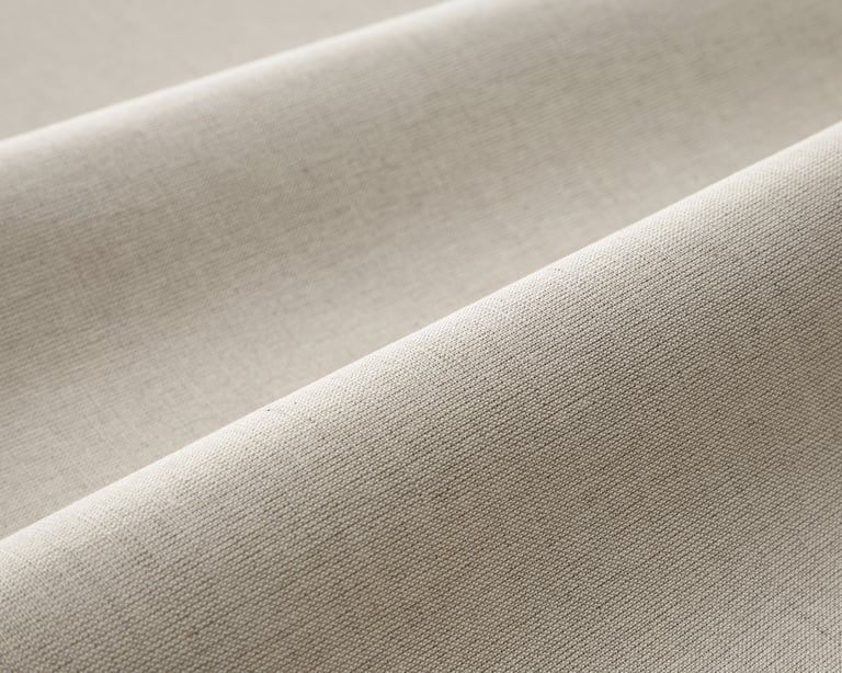 62% linen & 38% cotton blend fabric
