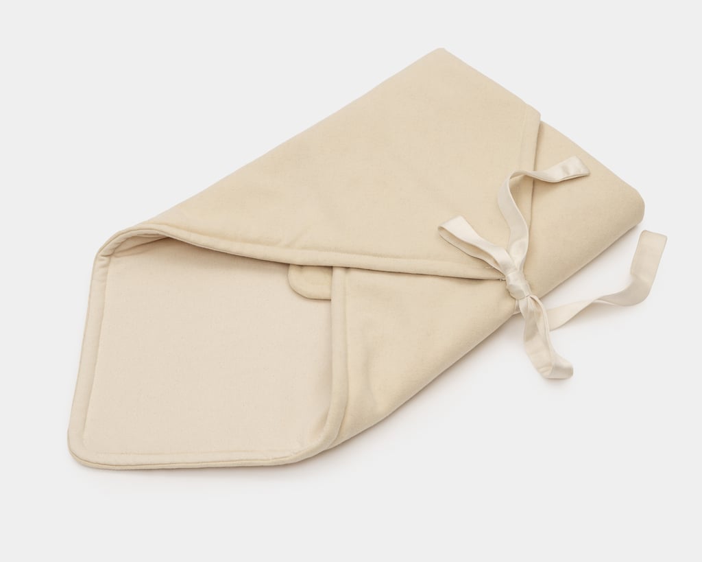 home of wool saddle baby blanket folded