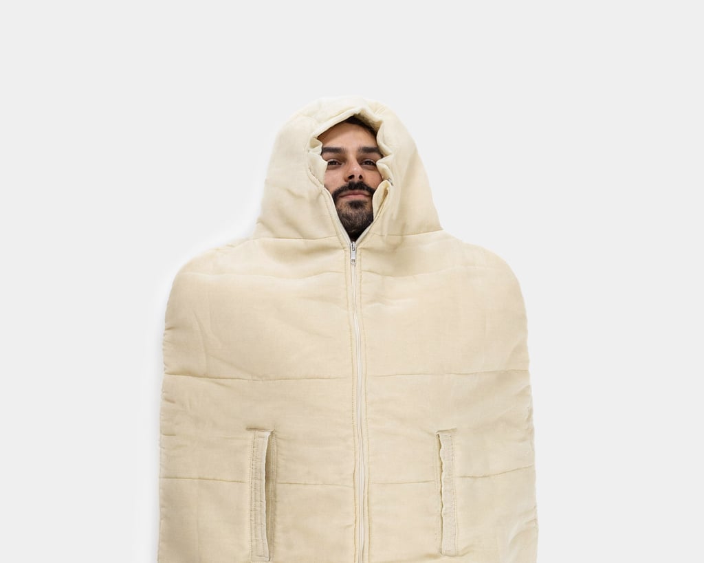 trek pro sleeping bag with a person inside