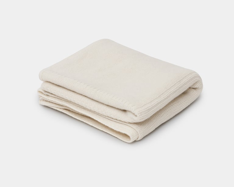 Grid Knit Wool Blanket