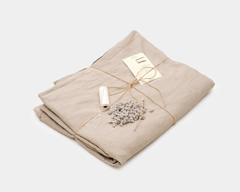 DIY wool mattress kit pieces