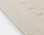 Cable Knit Wool Blanket detail