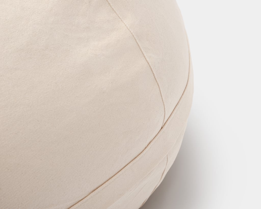 large wool bean bag detail