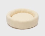 round wool dog bed