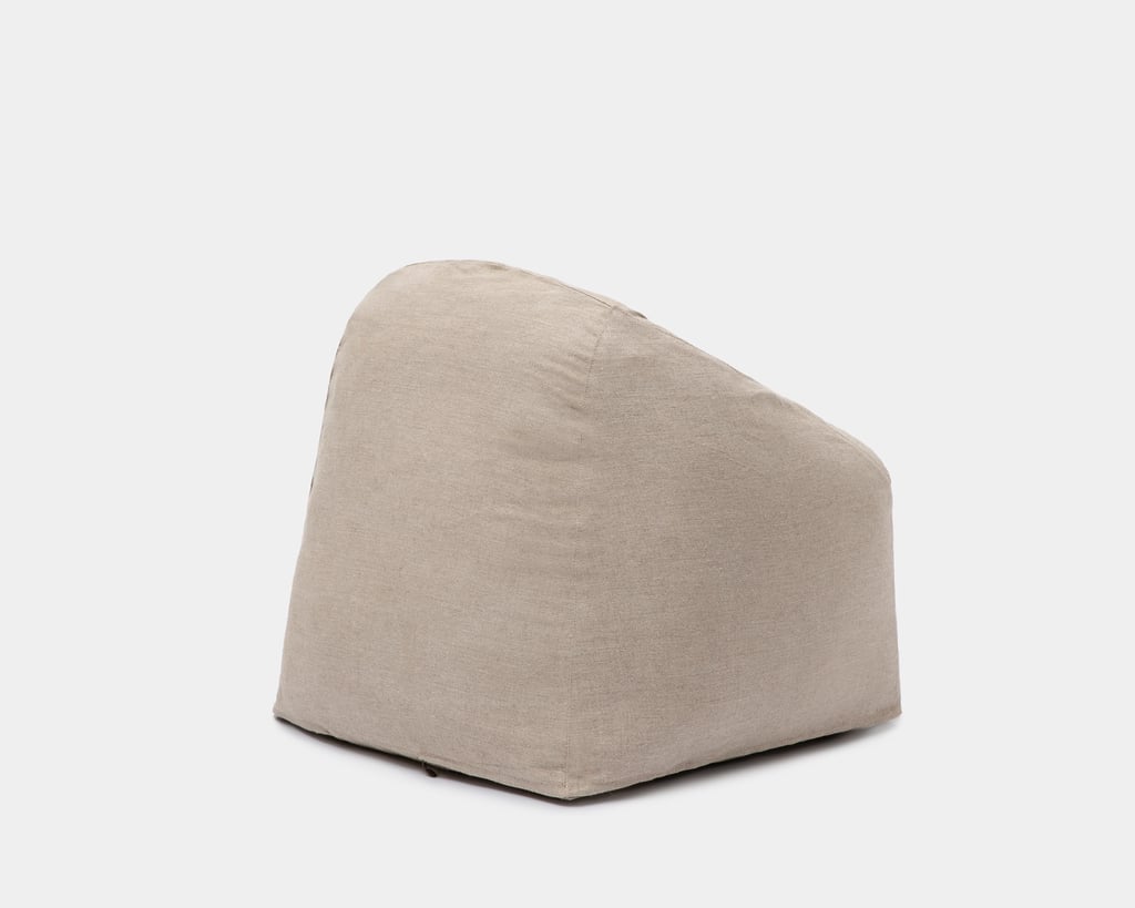 wool bean bag armchair in linen
