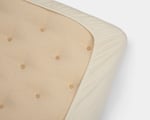 fitted sheet on a wool mattress from 100% merino wool jersey