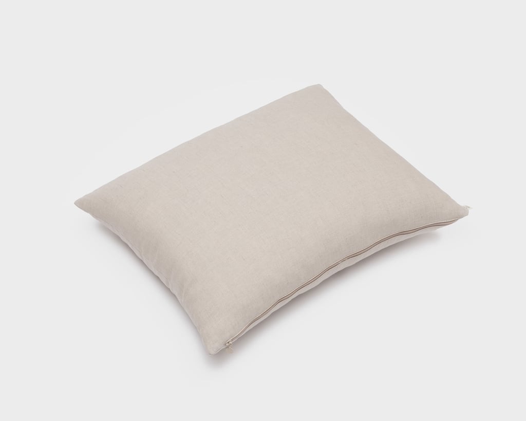 wool pillow in 51% linen, 49% cotton fabric