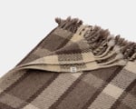 checkered wool blanket folded detail