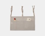 linen hanging storage bag with ties