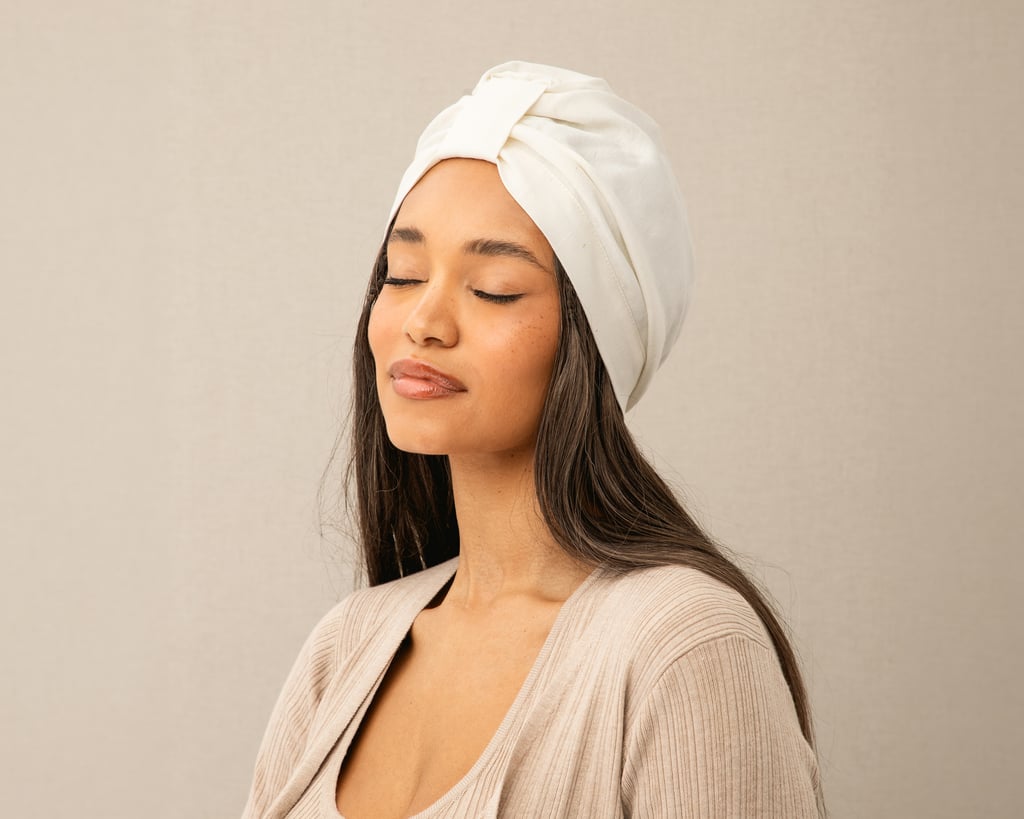 silk hair wrap on girl with brunette hair i