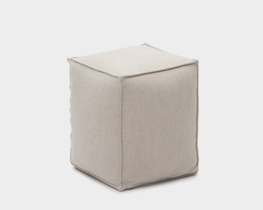 hem av ull fyrkantig ottoman