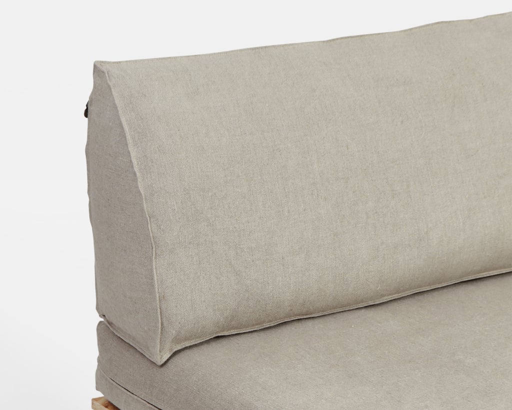 triangular back cushion from 100% textured linen