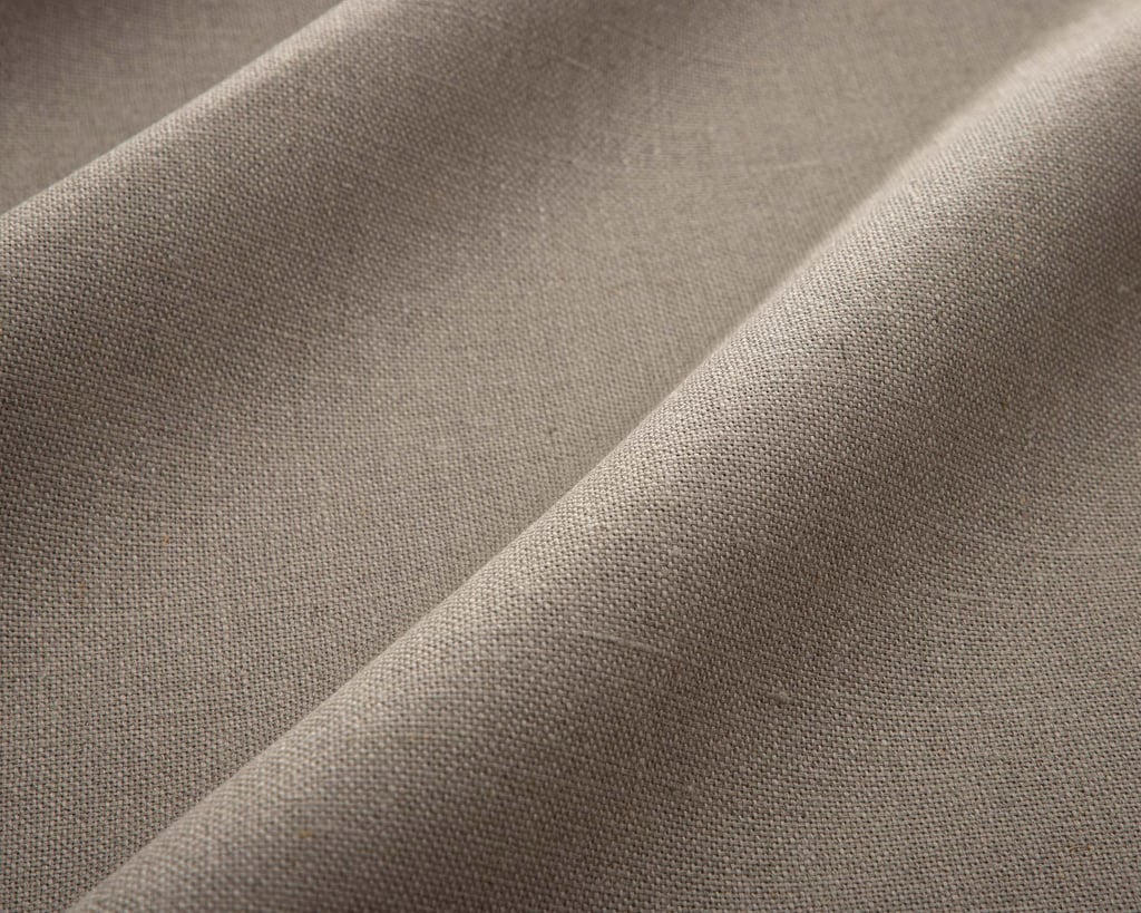 close-up van gevouwen 100% linnen stof
